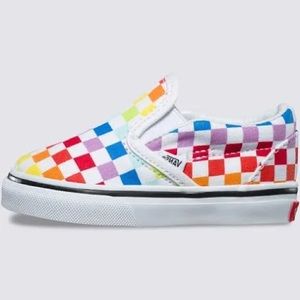 Toddler Rainbow checkered vans